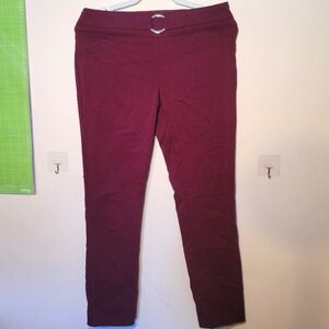 Skinny Stretch Pant in Maroon